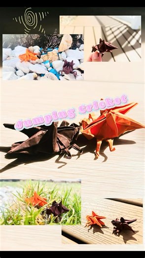 Origami Jumping Cricket 🦗小蟋蟀折纸 #origamitutorial #paper