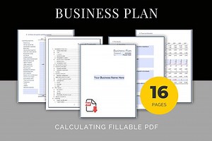 Business Plan, Business Planner, Editable, Fillable, Printable, Calculating, PDF Business Plan Template, Financial Projections - Etsy UK