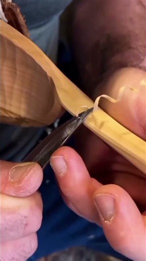 Carving a Wooden Spoon By Hand 🥄 #Satisfying*