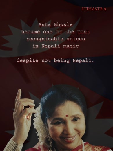 Asha Bhosle and Nepal — The Voice That Crossed Borders Asha Bhosle became one of the most recognizable voices in Nepali music — despite not being Nepali. During the formative years of Nepal’s modern recording industry in the 1960s and 1970s, when studio technology was still developing and playback systems were evolving, she recorded songs that would become timeless classics in Nepal’s musical history. 🎵 Mohani Lagla Hai 🎵 Gairi Khetko Shirai Hanyo 🎵 Aaja Hamro Bhet Bhako Din 🎵 Maya Ta Maya H