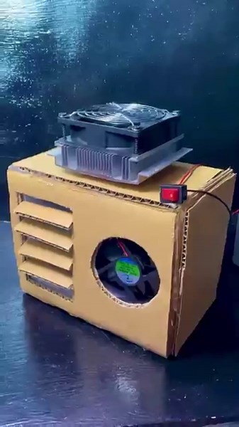 How to make a Air Cooler using cardboard cooling fan peltier module #shorts