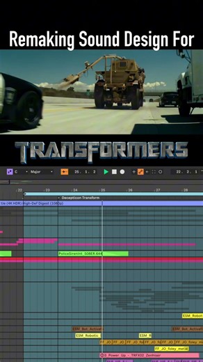 Transformers 1 (Chase Scene) - Sound Redesign