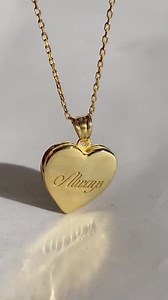 Personalized Heart Locket Necklace, Custom Locket Pendant, 14k Gold Vintage Looking Jewelry, Gift for Mom - Etsy