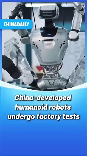 Oli, the full-size humanoid #robot developed by Chinese robotics firm LimX Dynamics, is undergoing factory testing. Moving with incredible grace and precision, the robots look just like they're performing aerial yoga. #AI #tech | Sci Hub China