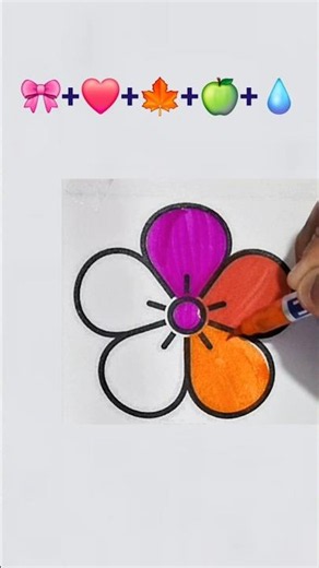 pink Flower Emoji mixing satisfyingart #colormixingmagic #brush #art#colors#shorts#trending#viral