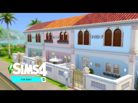 パステル集合住宅｜For Rent 解説付きスピード建築【The Sims 4｜シムズ4】