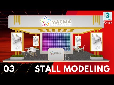 Exhibition Stall Design in 3ds max | Step-by-Step Tutorial PART- 3 #3dsmax#3danimation