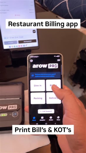 Arow - Fast Billing App on Instagram: "Run your restaurant smarter with Arow — Free Billing & POS App 🚀 ✅ Fast GST billing in seconds ✅ AI Menu Upload (1-click setup) ✅ KOT + KDS for smooth order flow ✅ Table & Area Management ✅ UPI/Card/Cash + Split payments tracking ✅ Inventory alerts + stock control ✅ Reports, loyalty & fraud prevention 📊🔒 #foodindustry #restaurant #restaurantowners #cafeowner #billingsoftware"