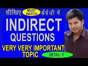 INDIRECT QUESTIONS IN ENGLISH SPEAKING