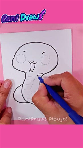 Dibuja una SERPIENTE KAWAII que todos amarán 🐍