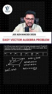 JEE Advanced 2026 Easy Vector Algebra question explained | 30 Second Question