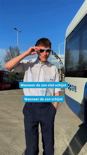 Muts af, zonnebril op. 🕶️