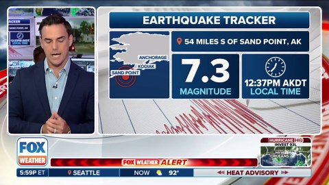 Magnitude 7.3 earthquake shakes Alaska