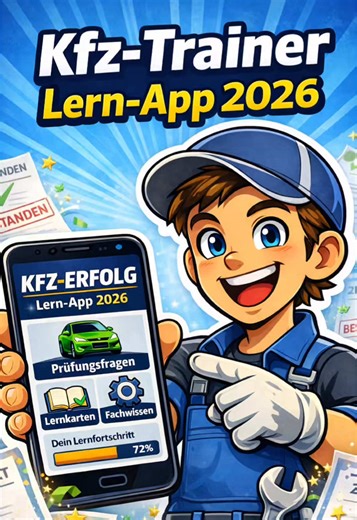 KFZ-Prüfung 2026: Erfolgreich Bestehen mit der Lern-App