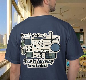 T-shirt graphique de maths résolvez-le de toute façon | Couleurs confort T-shirt unisexe - Etsy France