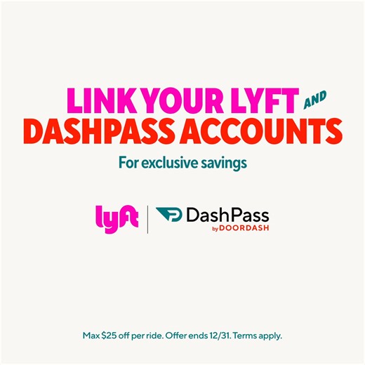 62 reactions | Get Lyft discounts with DashPass. 50% off scheduled airport rides until 12/31 (up to $25). Up to $25. Expires 12/31. Terms apply. Max 4 rides. | DoorDash | Facebook