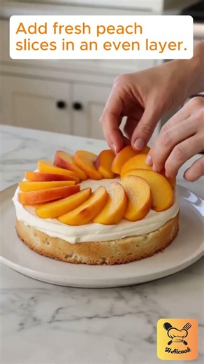🍑 This Peach Vanilla Shortcake Looks Soft and Dreamy