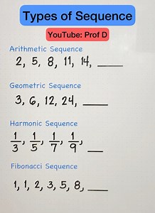 Basic Math Review: Types of Sequence 💯 | Prof D