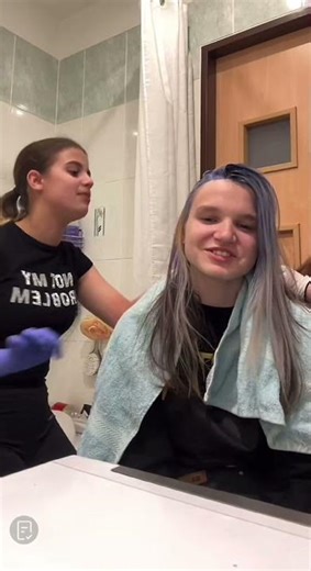 Girls hair coloring gone bad #youtubeshorts #makeup #makeuptutorial #blonde #love #dance #funny