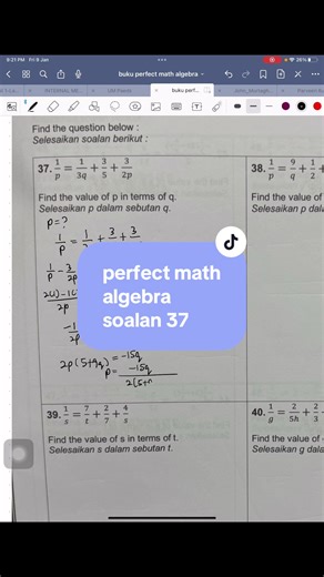 kalau ada soalan, tanya je ya ✨ #math #algebra #tutor #spm #latihanasasalgebra