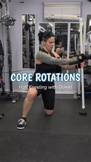 Core Rotations: Half Kneeling Cable Dowel Variation for Hip & Oblique Stability