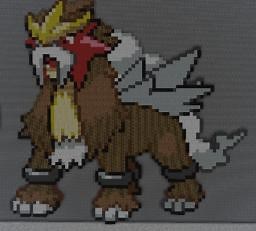 Entei Pixel Art W/Schematic Minecraft Map