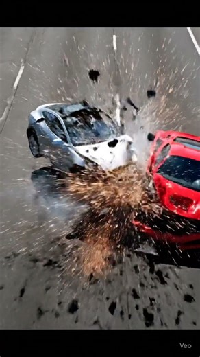 Tesla vs Ferrari car crash