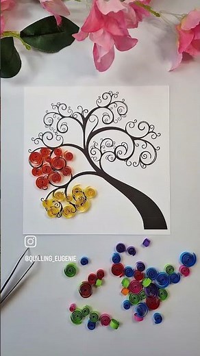 Tableau quilling arbre de vie niveau débutant