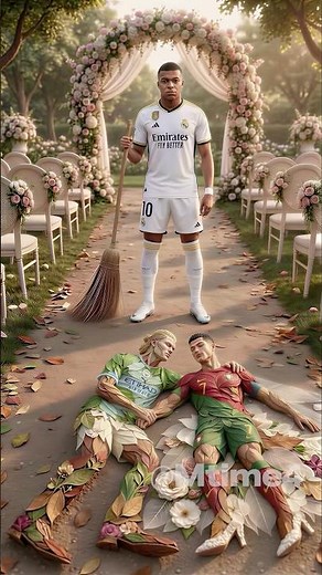 Mbappé Vs Ronaldo Sweeping Trend 🎨🧹🍂 #football #creative #haaland
