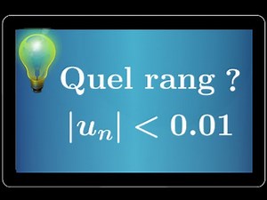 Terminale S limit sequence exercise 3: Conjecture the limit of a sequence, rank from which u(n)