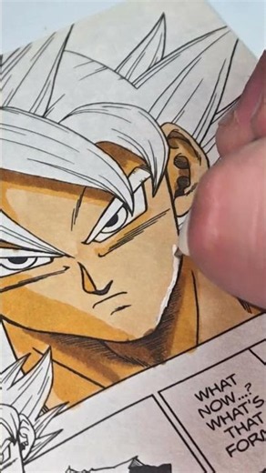 Coloring my Dragon Ball Manga (ULTRA INSTINCT)✨... #art #anime #dragonball #shorts