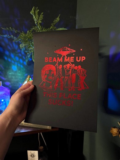 Beam Me up ~ This Place Sucks - Stranger Things Inspired Print A4 - Etsy