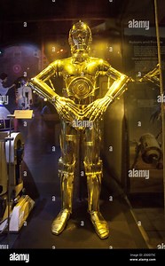 NO FILM, NO VIDEO, NO TV, NO DOCUMENTARY - C-3PO is one of the displays in "Star Wars: Where Science Meets Imagination," at the Tech Museum of Innovation in downtown San Jose, CA, USA, on Tuesday, October 15, 2013. The pop culture extravaganza, which stars a life size replica of the Millennium Falcon cockpit among other geek Holy Grails from the "Star Wars" universe, brings the George Lucas mythos back home to the Bay Area where it all began. Photo by Patrick Tehan/Bay Area News Group/MCT/ABACAP