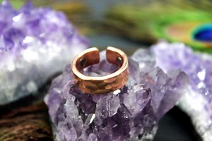 Adjustable Hammered Copper Ring | Rustic Handcrafted Solid Copper Band | Boho Minimalist Jewellery Gift - Etsy