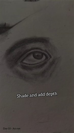 Day 10 - watch a blank page turn into a shaded eye 👁️