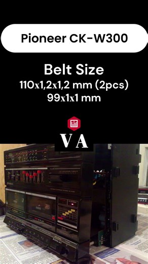 Pioneer CK-W300 Belt size #pioneer #vintageaudio #ckw300 #retro #repair #restoration #beltsize