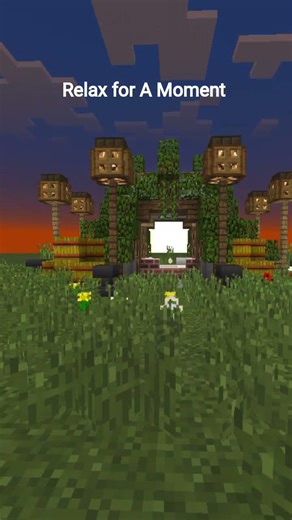 Sunset On old Minecraft #oldminecraft #relax