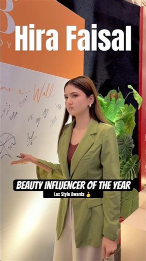 Beauty Influencer of the Year, Hira Faisal 😍 #sistrology #hirafaisal #luxstyleawards #trending
