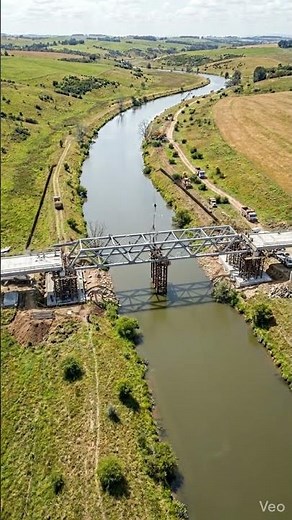 From Empty Span to Hybrid Cable Truss Bridge in Seconds #shorts #construction