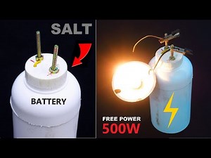 Say Goodbye to Factories ! I Made My Own 12v Salt Battery to Generate 500W Free Energy