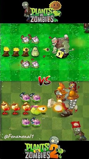 PVZ1 vs PVZ2 Team Plants vs Team Zombie #pvz2 #plantsvszombies2