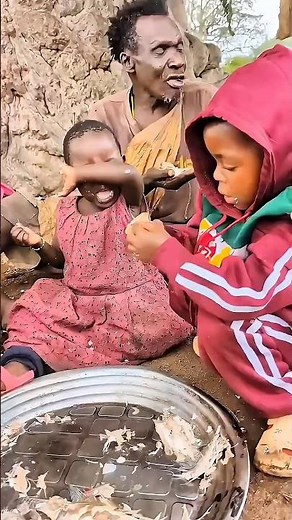 Real Life of African Children | Simple and Happy Moments.#shorts #africa #triballife