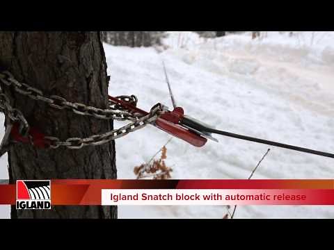 Igland Snatch block with automatic release