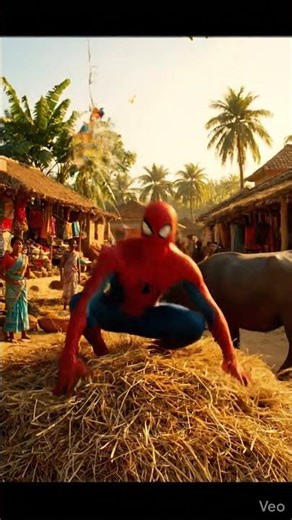 #spider man struggles in Indian villages| # Spider Man struggling to use web and fly.