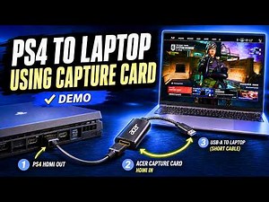 Demo PS4 connected to Laptop with HDMI And Capture Card!