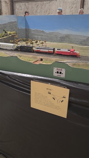 Western Maryland Grain Train running on the Western Maryland Modular Layout at Timonium train show.