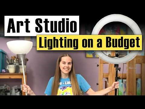 Art Studio Lighting + YouTube Video Lighting ON A BUDGET