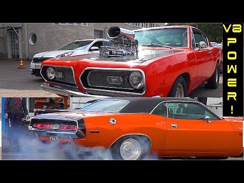 LOUD V8 MUSCLE CARS DRAG RACING TO THE MAX!! - Malmi Street Drags #3 2019