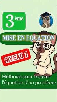 📘 Mise en équation 07🔥 Résoudre un problème facilement | 3ème #maths #equation #brevet