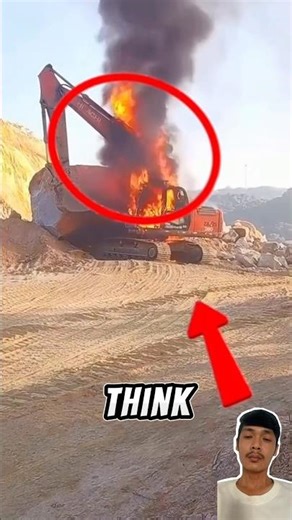 The risk of excavator digging #machinery #construction #excavator